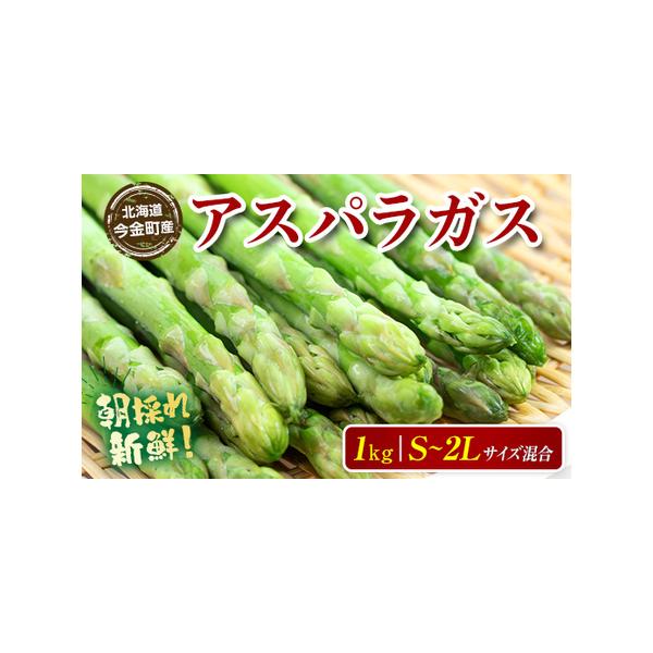 ■ 容量　北海道今金町産グリーンアスパラ 約1kg（S〜2Lサイズ混合）■ 配送について　2026年3月下旬〜6月中旬または2026年7月上旬〜9月上旬　タイプ：【冷蔵】
