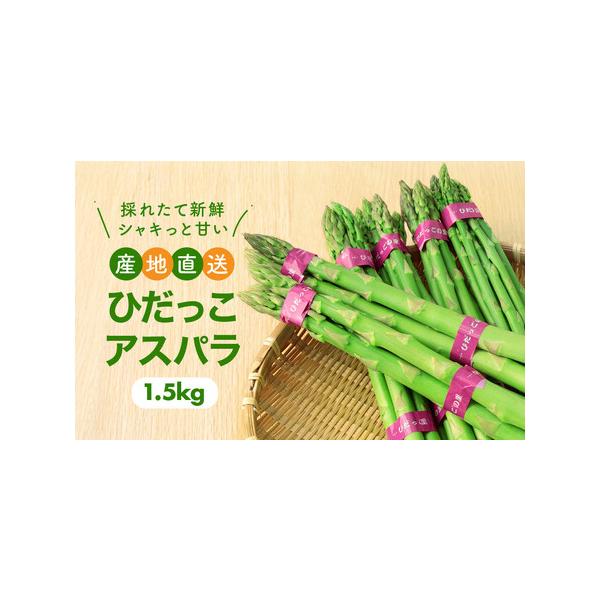 ■ 容量　アスパラガス1.5ｋｇ　【賞味期限】　賞味期限　発送日から5日　※冷蔵でのお届けとなります。賞味期限が短いですのでお早めにお召し上がりください。アスパラをより楽しんでいただくために太さは不揃いで包装してあります。　※天候不良や災害...