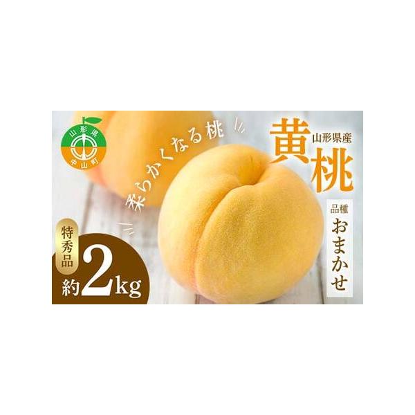 ■ 容量　黄桃（柔らかくなる桃）特秀品 約2kg　※品種おまかせ（黄金桃、スイート光黄、黄ららの極み、黄貴妃 他）■ 配送について　2026年7月下旬頃〜2026年9月中旬頃までに発送予定 　タイプ：【冷蔵】