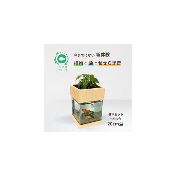 ■ 容量　■内容　A：ガラス水槽　1個　B：植物植付済みろ過装置　1個　C：循環ポンプ　1個　D：木製枠台　1個　＜サイズ＞　全体サイズ：横22cm、奥行22cm、高さ45cm（植物込）　（A：20cm角）■ 配送について　出荷準備でき次第...