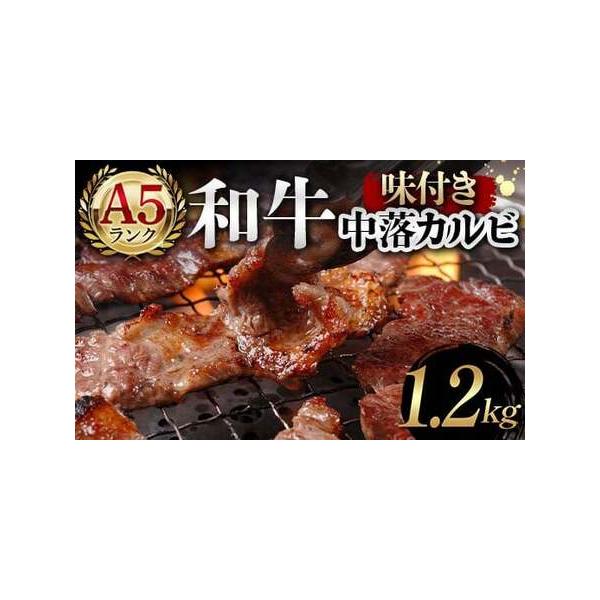 ふるさと納税 A5ランク和牛使用！味付き中落カルビ 1,200g 焼肉 かるび サシ 国産 和牛 甘辛 特製 タレ たれ なかおち フライパン ホットプレー.. 富山県立山町