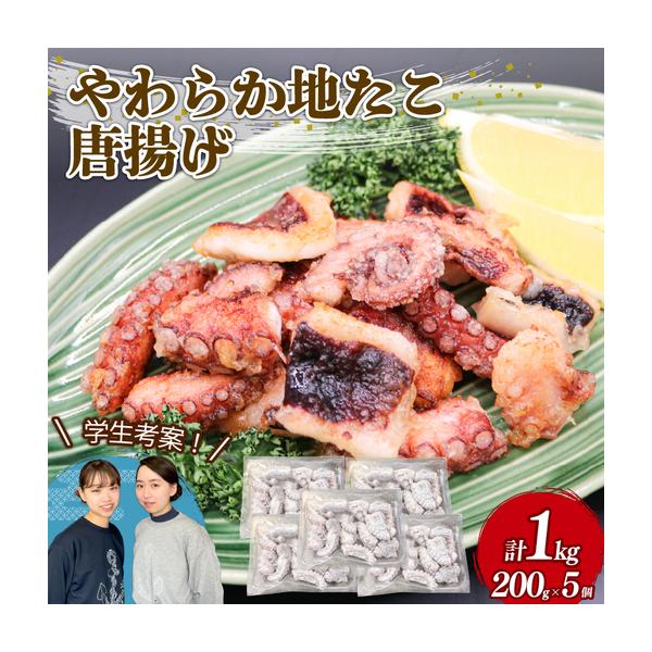 ふるさと納税 やわらか 地たこ 唐揚げ 200g×5 (計1kg) 岩手県大船渡市