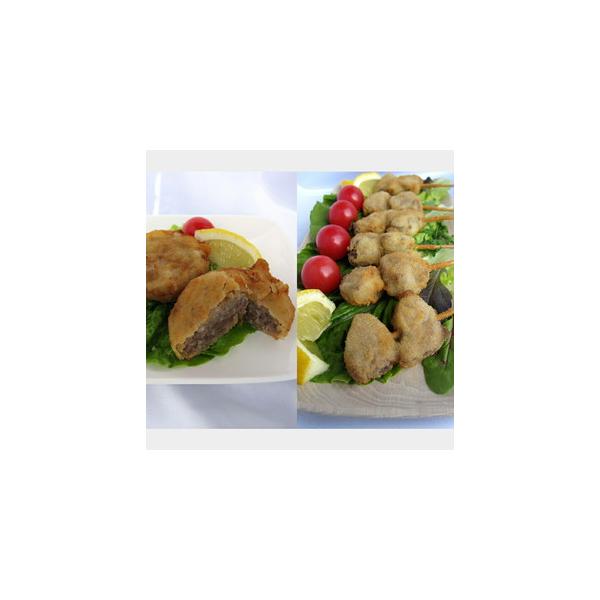 ■ 容量　●いのししメンチカツ：3個×2パック（50g×6個）　●いのしし串カツ：6本×1パック（15g×6本）■ 配送について　25日以内に発送いたします　タイプ：【冷凍】