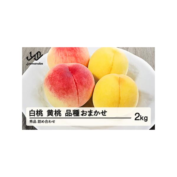 ■ 容量　計約2kg　（5〜9玉入り）　※秀品　※白桃と黄桃の割合が異なる場合がございます。　タイプ：【冷蔵】