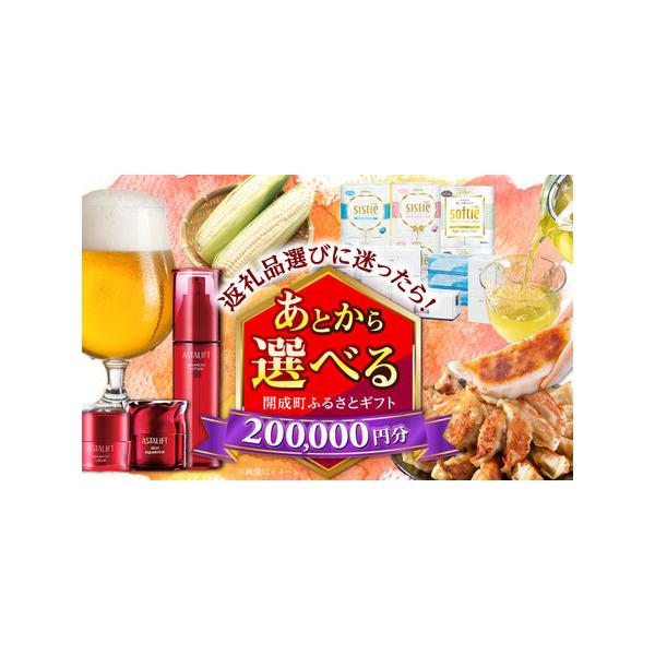 ■ 容量　【あとから選べる】開成町ふるさとギフト 20万円分■ 配送について　ご入金確認後、2週間以内にメールにて専用フォームログイン情報をお送りします。　返礼品の発送は、各返礼品ページの納期をご参考ください。　タイプ：【常温】