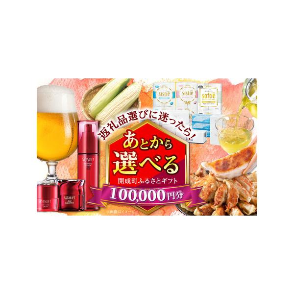 ■ 容量　【あとから選べる】開成町ふるさとギフト 10万円分■ 配送について　ご入金確認後、2週間以内にメールにて専用フォームログイン情報をお送りします。　返礼品の発送は、各返礼品ページの納期をご参考ください。　タイプ：【常温】