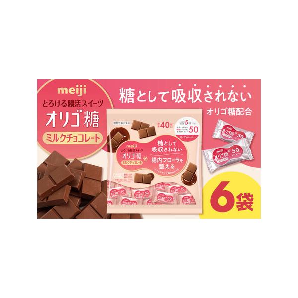 ふるさと納税 明治オリゴ糖ミルクチョコ50 大袋 6袋[AOAA062]チョコ