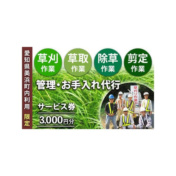 ■ 容量　サービス券3,000円分■ 配送について　入金が確認でき次第、30日以内に美浜町シルバー人材センターからお電話いたします