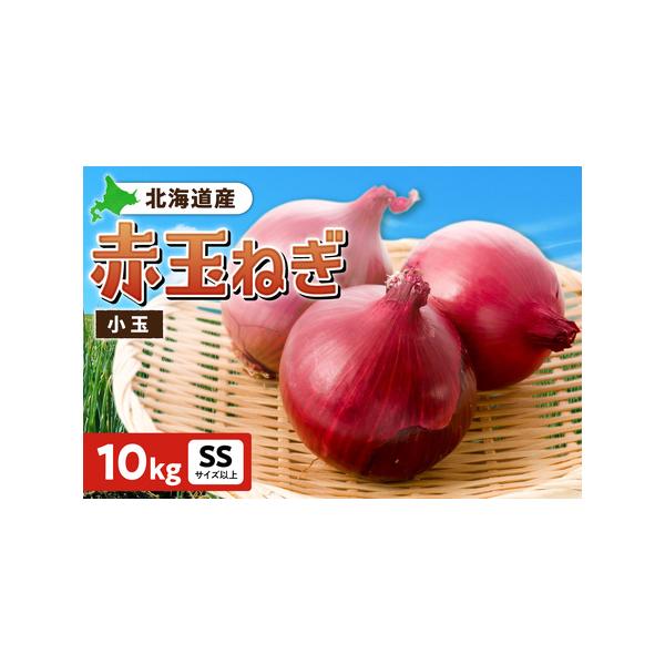 ■ 容量　■内容　赤玉ねぎ 10kg　　■原材料　玉ねぎ　　■賞味期限 　約2週間　　■保存方法　低温 または 常温　　■注意事項　※低温で通気性の良い所で保管してください。　　■関連キーワード：北海道産 赤玉ねぎ 小玉 SSサイズ 10k...