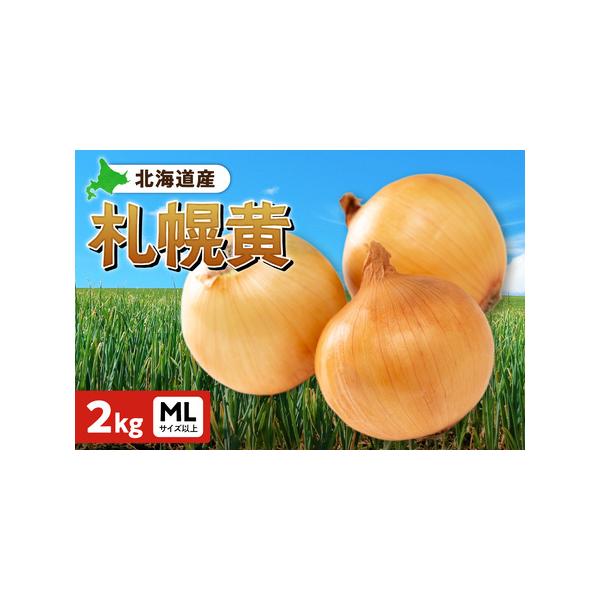 ■ 容量　■内容　札幌黄玉ねぎ 2kg　　■原材料　玉ねぎ　　■賞味期限 　約2週間　　■保存方法　低温 または 常温　　■注意事項　※低温で通気性の良い所で保管してください。　　■関連キーワード：北海道産 札幌黄 玉ねぎ MLサイズ 2k...