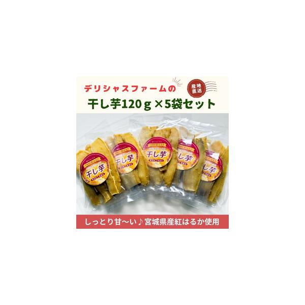 ふるさと納税 デリシャスファームの干し芋120ｇ×5袋セット【delf001】 宮城県美里町
