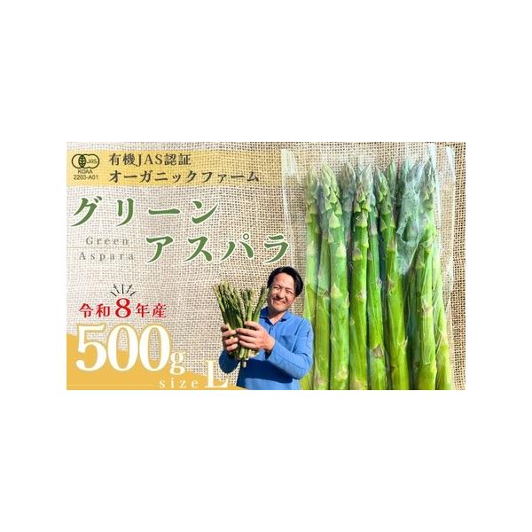 ■ 容量　オーガニック グリーンアスパラガス  L　500g　タイプ：【冷蔵】
