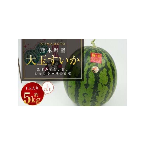 ■ 容量　大玉すいか 1玉入り L以上 約5kg　※品種はお任せとなります。■ 配送について　2026年5月上旬〜2026年6月下旬発送予定　タイプ：【常温】