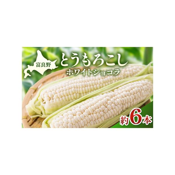 ■ 容量　富良野産　とうもろこし ホワイトショコラ 約6本　[ホワイトショコラの特徴]　・格別な甘さ　富良野の寒暖差で育まれ、平均糖度17?18度に達するミルキーで濃厚な甘さ　・生で楽しめる食感　皮が極めて薄く柔らかいため、生でシャキシャキ...
