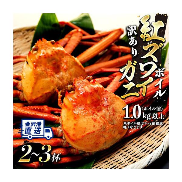 ふるさと納税 カニ 2026年12月発送 訳あり ボイル紅ズワイガニ 2〜3杯セット かに 蟹 冷蔵 石川県金沢市