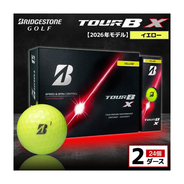 ふるさと納税 【2026年モデル】ゴルフボール ブリヂストン TOUR B X イエロー / 2ダース 千葉県市原市