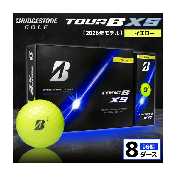 ふるさと納税 【2026年モデル】ゴルフボール ブリヂストン TOUR B XS イエロー / 8ダース 千葉県市原市