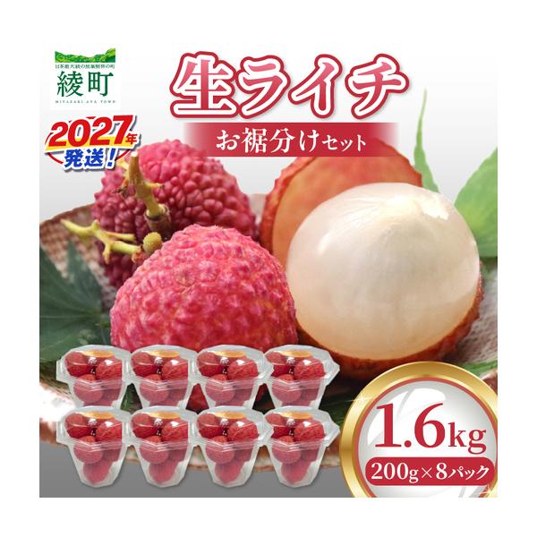 ふるさと納税 先行予約 数量限定 希少 綾生ライチ お裾分け セット 1.6kg 果物 フルーツ くだもの 国産ライチ 2027年 トロピカルフルーツ 南国フル.. 宮崎県綾町