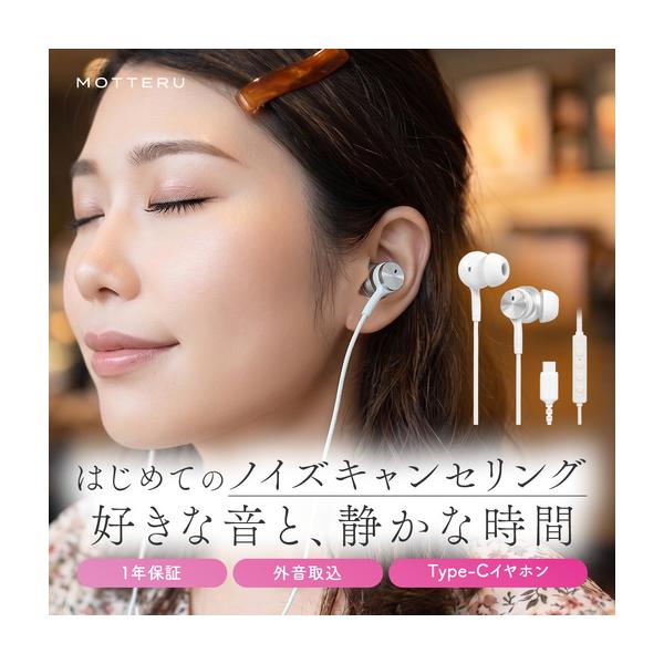 ふるさと納税 有線イヤホン ノイズキャンセリングモデル 1年保証 USB-C 神奈川県海老名市