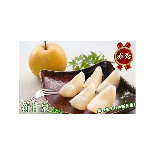 ■ 容量　梨　新甘泉　〔等級〕赤秀　〔容量〕6〜8玉 3kg　■ 配送について　2026年8月25日頃から9月10日頃にかけて順次配送いたします。　タイプ：【常温】