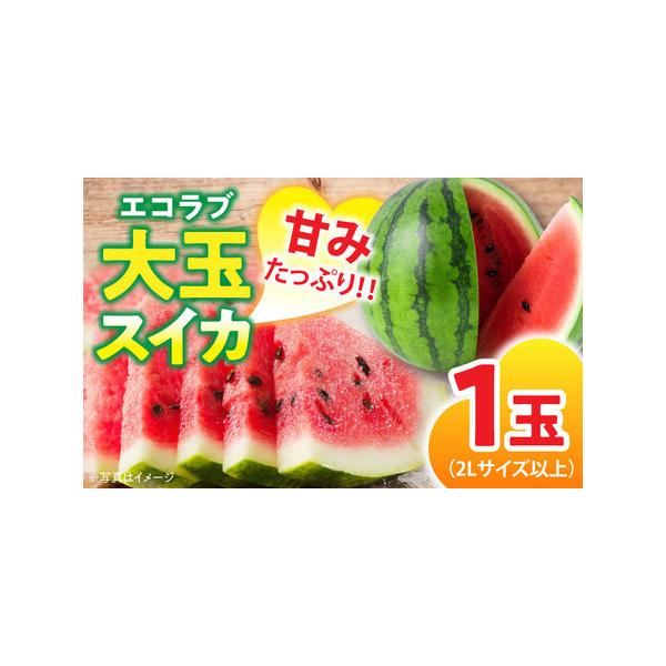 ■ 容量　エコラブ西瓜（2Lサイズ以上）1玉■ 配送について　※返品・返金・再送はお受けできません　タイプ：【常温】