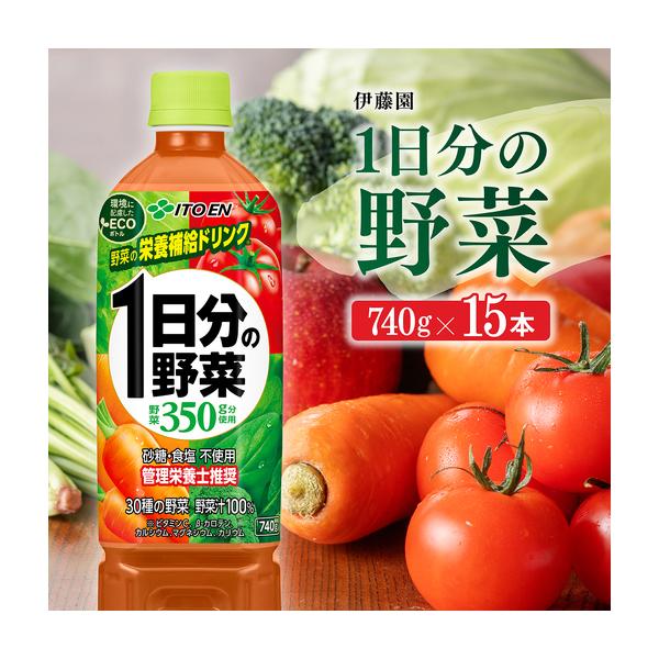 ふるさと納税 伊藤園 1日分の野菜(PET)740g×15本 野菜ジュース 飲料