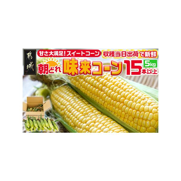 ■ 容量　都城産スイートコーン　・味来コーン　5kg以上（15本以上）　-----------------------------------------------------　■賞味期限：目安として、収穫から5日程度。　※生ものですので...