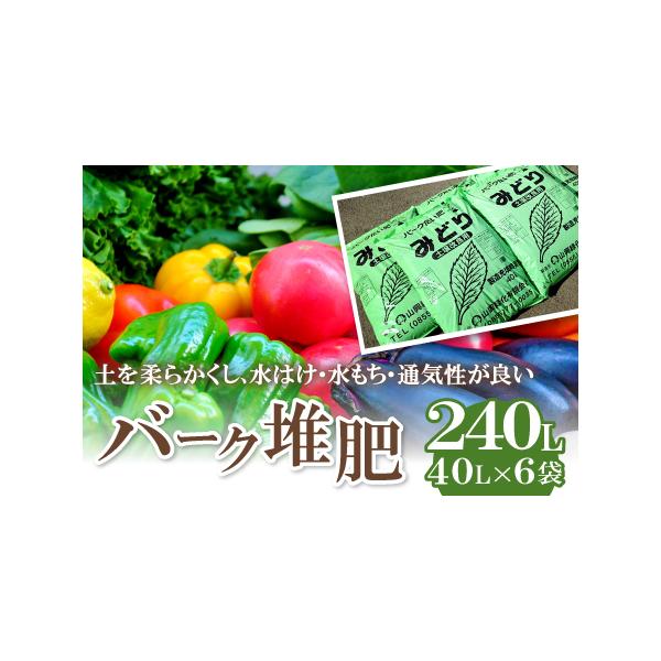 ■ 容量　バーク堆肥　みどり　40L×6袋　タイプ：【常温】