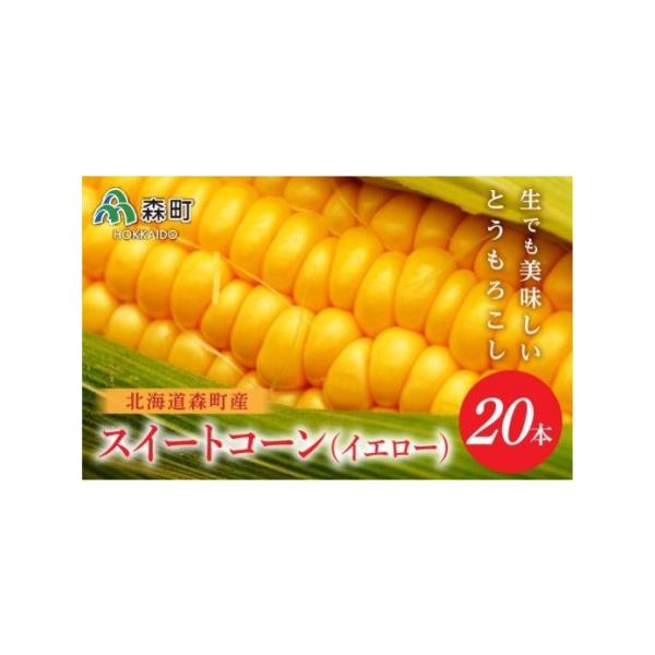 ■ 容量　スイートコーン（イエロー）20本　（ゴールドラッシュ、恵味ゴールドいずれかの品種となります）■ 配送について　2026年7月上旬〜9月中旬頃に順次お届け　　【お申込み前の必ずご確認ください】　・沖縄、離島への配送はできません。該当...