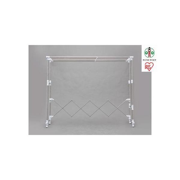 ■ 容量　商品サイズ：W1200〜2100×D530×H1160〜1610mm、商品重量：7700g　【収納時サイズ（約）】530×80×1310mm　【耐荷重（約）】＜全体＞ 約40kg ＜竿1本あたり＞約10kg　【材質】　ステンレス巻...