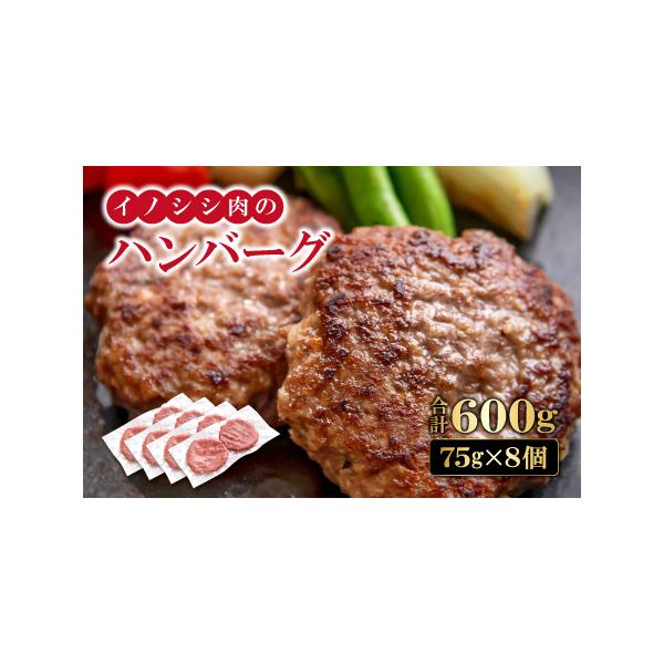 ■ 容量　600g　・イノシシ肉のハンバーグ：75g×8個　（2個入り×4袋）■ 配送について　入金確認(決済完了)から2週間程度　タイプ：【冷凍】【ギフト】