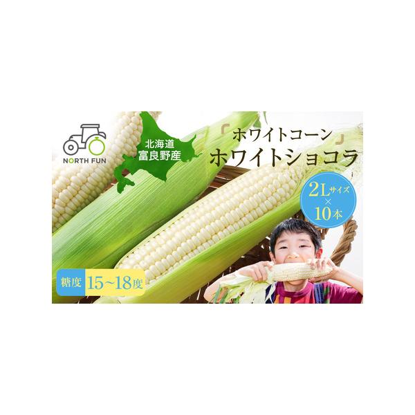 ■ 容量　北海道富良野産　ホワイトコーン『ホワイトショコラ』2Lサイズ 10本　■ 配送について　2026年7月中旬〜8月下旬　　タイプ：【冷蔵】