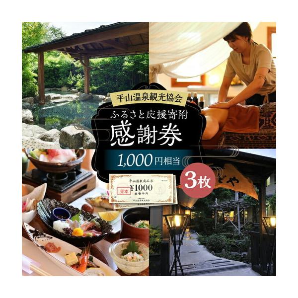 ふるさと納税 平山温泉 観光協会 ふるさと応援寄附 感謝券 1,000円相当×3枚【一般社団法人 平山温泉観光協会】[ZBW002] 熊本県山鹿市