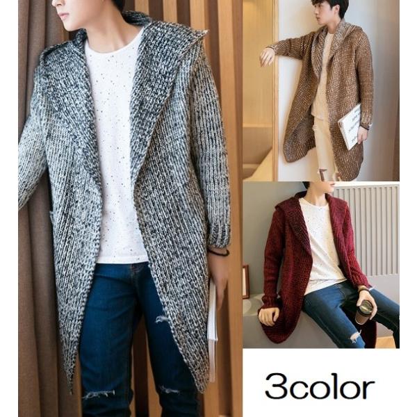 厚手 ロング カーディガン 長袖 メンズ ニット フード コート ジャケット セーター トップス Buyee Buyee 日本の通販商品 オークションの代理入札 代理購入