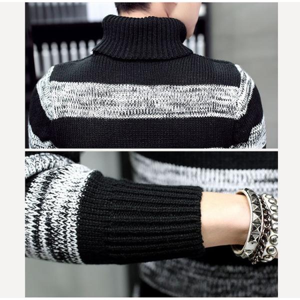 メンズ セーター タートルネック ボーダー デザイン ニット カジュアル トップス グレー 白黒 ブラック ホワイト 父の日 Buyee Buyee 日本の通販商品 オークションの代理入札 代理購入