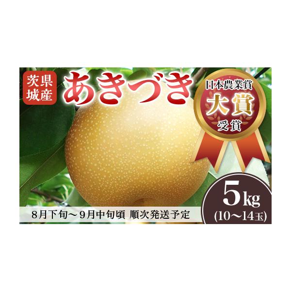 容量茨城県産「あきづき」約5kg（10〜14玉）消費期限常温で5日程度発送期日2026年8月下旬〜9月中旬にかけて発送予定※天候などの影響や育成具合により、発送時期が変動する場合がございます。※お申込み時に「到着日のご指定」・「曜日指定」は...