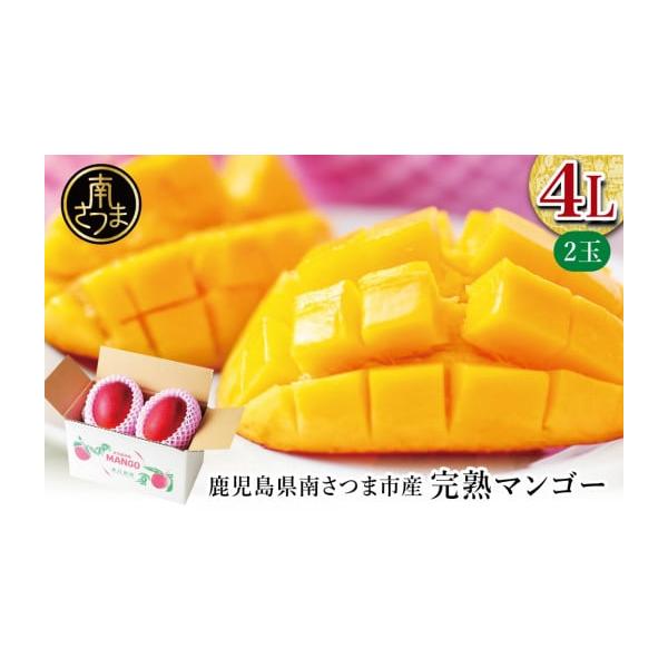 容量・鹿児島県産マンゴー 4Lサイズ×2玉消費期限目安：発送日より、冷蔵で1週間程度発送期日◆6月中旬頃から順次発送◆-----------------------※配達日はご指定できません（お申込み順に発送）。※1週間以上の長期ご不在があ...
