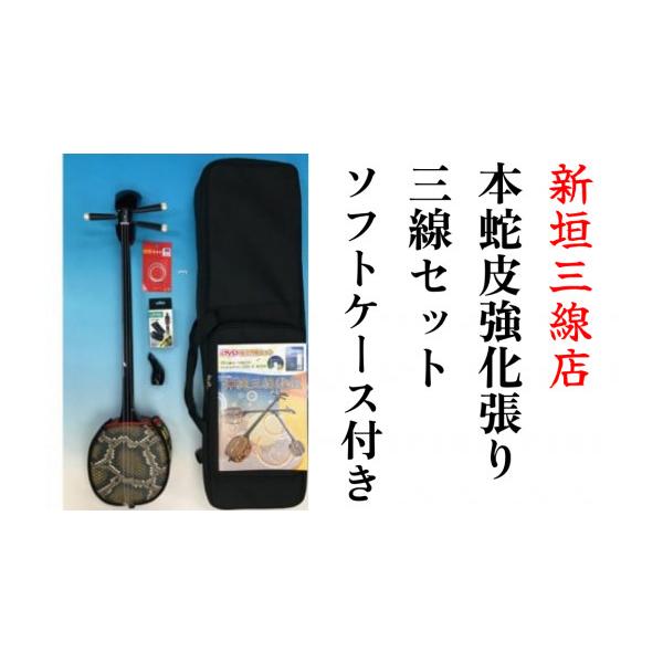 ふるさと納税 沖縄県 うるま市 本蛇皮強化張り三線ソフトケースセット 