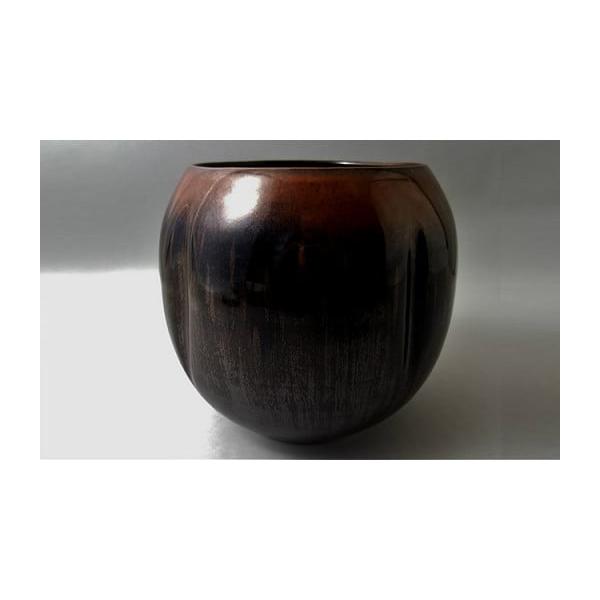 青木龍山作 天目花瓶 青木龍山 天目波濤 花瓶 | 新栄堂