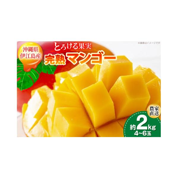 容量伊江島産マンゴー（アーウィン種）約2kg（4〜6玉）消費期限果物で賞味期限が短いため商品到着後は冷蔵庫で冷やし、お早めに召し上がりください。発送期日2026年7月上旬〜2026年8月上旬において順次発送※申込期日：2026年6月30日(...
