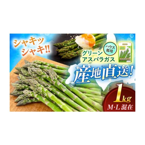 容量≪お届け内容≫グリーンアスパラガス 1kg（M・L混在 ）【サイズの目安】※画像はMサイズを使用しています。＜長さ＞約24cm＜重さ＞Mサイズ：約13〜20g／本、Lサイズ：約21〜31g／本【原料原産地】喜茂別町消費期限到着後は、お早...