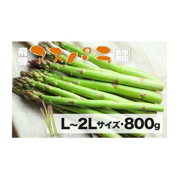 容量飛騨産アスパラガス　L〜2Lサイズ　800g(25〜50本程度)消費期限生鮮食品のためなるべく早くお召し上がりください。発送期日5月上旬より、収穫次第順次発送致します。8月末までにお届け致します。上記期間お申し込みの場合は、順次発送致し...