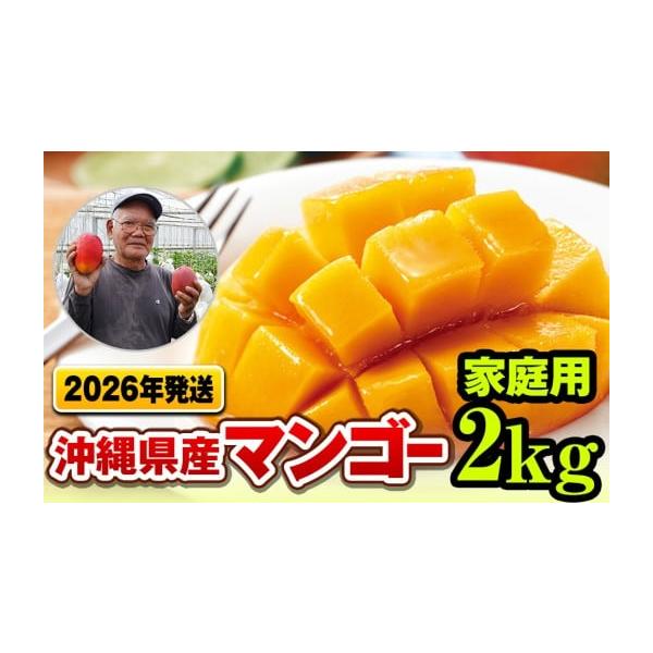 容量家庭用マンゴー2kg（4玉〜8玉） ※玉数・大きさは指定できません。消費期限青果物のため、早めにお召し上がり下さい。発送期日2026年6月中旬〜7月下旬※お申し込み順の発送となりますので予めご了承くださいますようお願い致します。【寄付金...