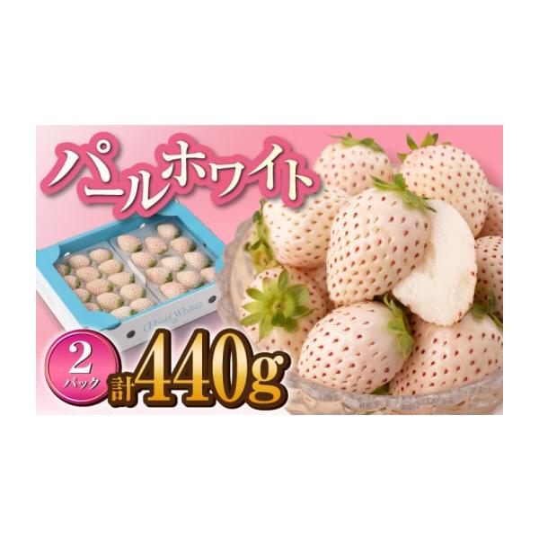 ふるさと納税 佐賀県 白石町 【産地直送】上品な甘さ！希少な白いちご「パールホワイト」220g×2パ...