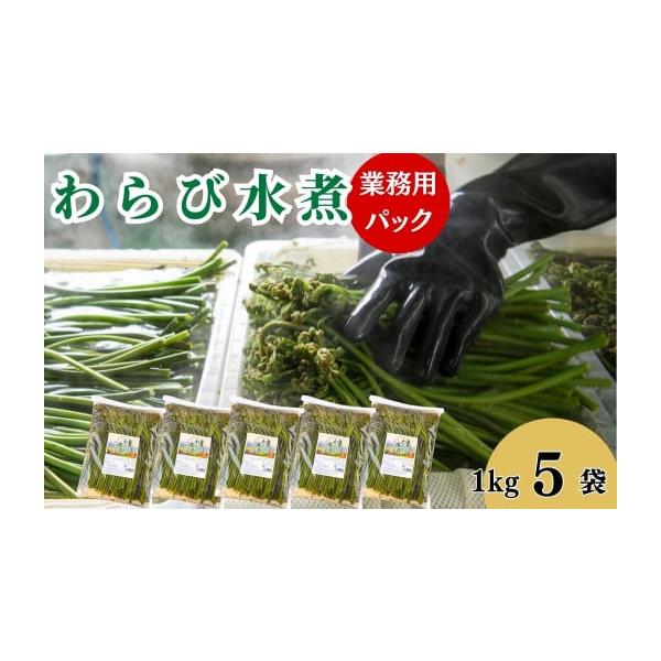 容量わらびの水煮　業務用１kg× ５袋＜原材料＞わらび、食塩、亜鉛含有酵母エキス、ｐｈ調整剤、酸化防止剤（ビタミンC、フェルラ酸）＜産地＞西和賀産消費期限【賞味期限】製造日より180日発送期日決済から14日前後で発送配送冷蔵 日指定 時間指...