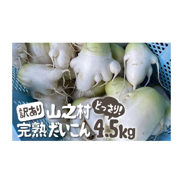 容量訳あり完熟大根約4.5kg消費期限約2週間発送期日ご決済完了後、1月下旬〜3月上旬にかけて順次発送致します。配送冷蔵 時間指定 別送申込期日通年事業者清水農園申込条件何度も申し込み可