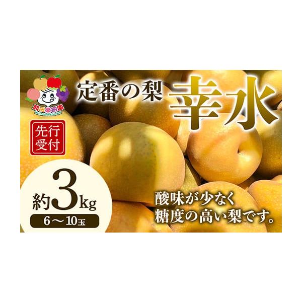 容量幸水 約3kg（6〜10玉）消費期限出荷より5日間発送期日2026年8月下旬から順次発送配送常温 時間指定 別送申込期日2026月7月31日まで事業者熊田果樹園申込条件何度も申し込み可