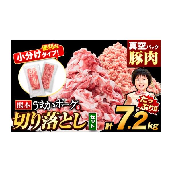 ふるさと納税 豚肉 セット 熊本県 大津町 切り落とし ＆ ミンチ ハーフ