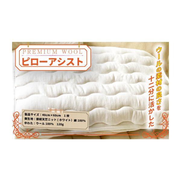 ふるさと納税 タオル・寝具 枕 京都府 宇治市 京都府認定商品(チャレンジ・バイ) PREMIUM WOOL ピローアシスト uj-CX006 大恵ウール