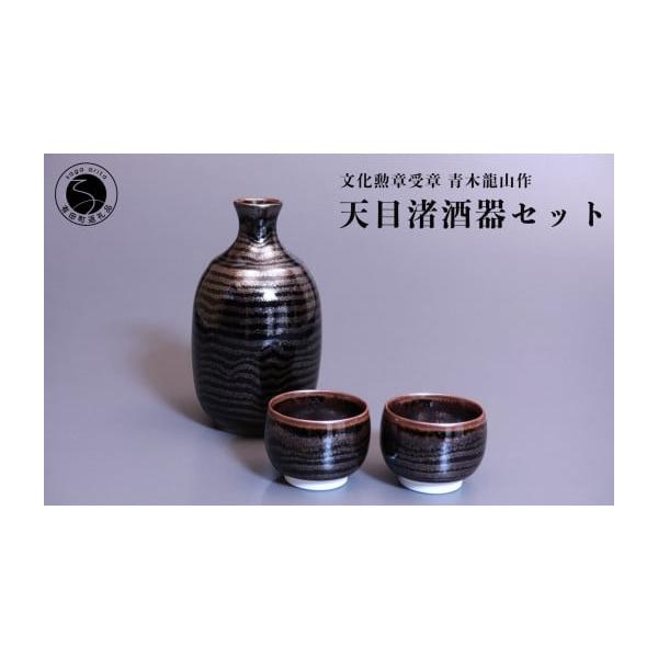 酒器揃　青木龍山　天目渚 ふるさと納税 食器・グラス お猪口・ぐい呑み・盃 佐賀県 有田町 天目